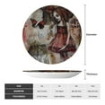 thumbnail image 2 of Wukai Vintage Collage Girl Butterfly Print Decorative Plate for Display,Bone China Decorative Plate, Ceramic Dinner Plate with Stand, Vertical Ceramic Plate-6in, 2 of 6