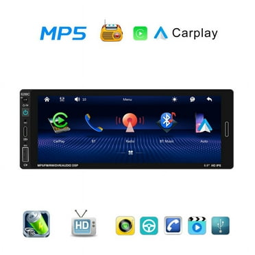 6.9Inch Touchscreen Single Din Car Stereo ,Wired CarPlay Android Auto Car Radio, Bluetooth FM USB Type-C Charging