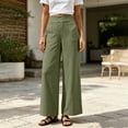 thumbnail image 4 of Hilenly Wide Leg Pants Woman High Waist Pull On Casual Pants Palazzo Pants for Women Dressy with Pockets, 4 of 8