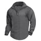 thumbnail image 1 of pstuiky hombres de manga larga, Camisa de manga larga con cuello alto y cremallera para hombre Tops de hombre l, 1 of 5