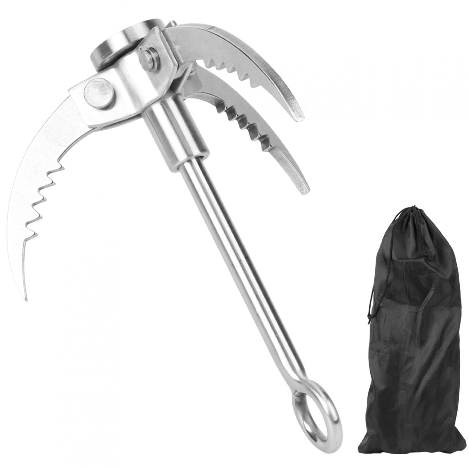 Folding Grappling Hook Survival 3 Claws Tool Stainless Steel Climbing Outdoors 