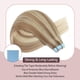 thumbnail image 5 of Sunya Cinta En Extensiones De Cabello Cabello Humano Rubio Ceniza Destacado Rubio Blanqueador 20" Cinta Recta En Cabello Humano Real Cinta De Trama De Piel Sin Costuras En Extensiones De Cabe, 5 of 6