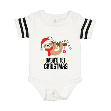

Inktastic Babys 1st Sloth Christmas Gift Baby Boy or Baby Girl Bodysuit