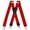 Red, variant on FEDPOP Men's Heavy Duty X-Back Suspenders with Metal Clips Navy Blue