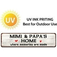 thumbnail image 4 of Rustic Tin Sign - Mimi and Papa's House Sign, Where Memories are Made, Distressed Style, Gift for Grandparents, Indoor Outdoor 4" x 16" Sign, 4 of 5