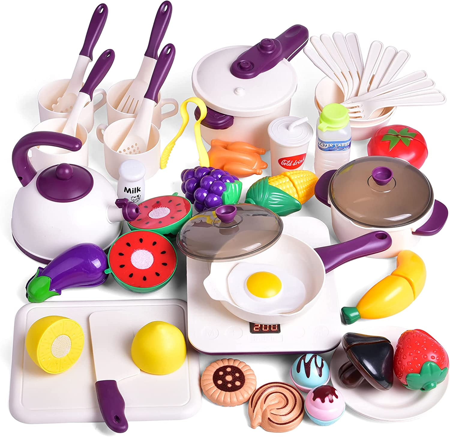 Kid Kitchenware Set l Grocery Playset for Toddlers l PopFun