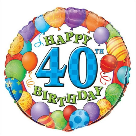 18 Foil 40th  Birthday  Balloon Walmart  com