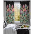 thumbnail image 3 of Boho Tulip Flower Sheer Curtains 54 Inch Length 2 Panels Set for Living Room/Bedroom, Spring Watercolor Abstract Floral Plant Kitchen Curtains Grommet Semi-Sheer Curtains Window Treatments 42"x54"x2, 3 of 7