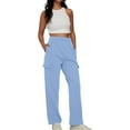thumbnail image 2 of Womens Cargo Sweatpants Casual Baggy Fleece High Waisted Joggers Pants, 2 of 6