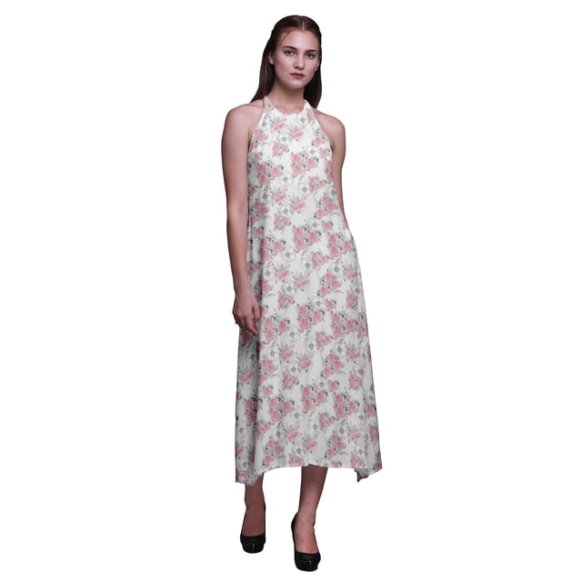 Bimba Robe de Plage Dos Nu à Fleurs pour Femmes - Grande Taille
