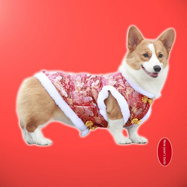 TIMIFIS Dog Clothes New Year s Clothing Cocky Teddy Dog Tang