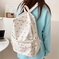 thumbnail image 3 of Resicozy Cute Floral Printed Backpack for Women Aesthetic Laptop Bookbag Work Travel College Daypack White Flower Printed, 3 of 7