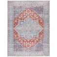 thumbnail image 2 of SAFAVIEH Arizona Fredrick Distressed Machine Washable Area Rug, Light Blue/Rust, 8' x 10', 2 of 14