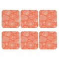 thumbnail image 2 of Balery 6 Pcs Beautiful Coralsleather Coasters Set, Drink Table Cup Coasters For Living Room Kitchen Coffee Decor, 2 of 9