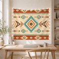 thumbnail image 5 of Stepped Diamond and Chevron Design Set Against a Cream Field, Serene Folk Art for Southwest Decor Lovers, Traditional Wall Art, Housewarming Gift Tapestry Wall Hanging for Living Room and Bedroom, 5 of 7