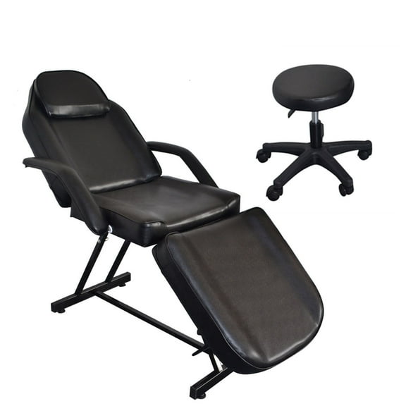 UBesGoo 73 inches Adjustable Tattoo Massage Acupuncture Barber Chair, for Facial Spa Salon Beauty, with Hydraulic Stool
