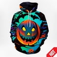 thumbnail image 3 of Nueva sudadera con capucha con diseño de calabaza de moda de Halloween con estampado 3D para hombres y mujeres, sudadera divertida de terror, sudaderas con capucha de hip hop, sudaderas con capucha ge, 3 of 5