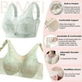 thumbnail image 5 of BIMEI Women Mastectomy Bra Breast Prosthesis with Pockets Wirefree Comfort Everyday Bra 2425,Green,42B/C/D/E, 5 of 7