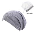 thumbnail image 3 of Minnieouse Sombreros de invierno con forro de satén para mujer, diseño elástico, quimioterapia de moda, regalos transpirables, suministros de uso, gris Type3 NO3 Minnieouse  AP008893-06, 3 of 6