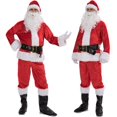thumbnail image 1 of 5 Ensembles de Costumes de Noël Père Noël, Robe de Fantaisie, Costume Adulte, Tenue de Fête Cosplay, 1 of 4