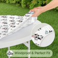 thumbnail image 5 of White Cow Milk Pattern Round Fitted Tablecloth with Elastic Edge,Dining Table Cover Waterproof,Outdoor Round Tablecloth for Camping,Dining,Indoor and Outdoor, 5 of 7