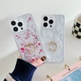 thumbnail image 3 of SaniMore Case for iPhone 13 Pro, Fashion Flower Backplane Transparent Anti-yellow for Girls Women Rotating Bracket Ring Slim Fit Lightweight Shockproof Anti-fall Shell, F-Colorful Flower, 3 of 9