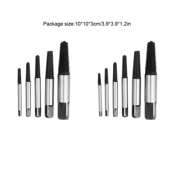 Plumbing Screws Extractors Portable Broken Bolts Drill Bits Alloy Portable Broken Bolts Drill Steel Remover Household Accessories Plumber Handtool 5Pcs