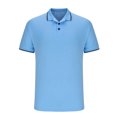 thumbnail image 5 of hoksml Men's Classic Golf Shirts Casual Loose Solid Color Collared Button Polo Shirt Summer Lightweight Mesh Short Sleeve Turndown Collar Tops, 5 of 6