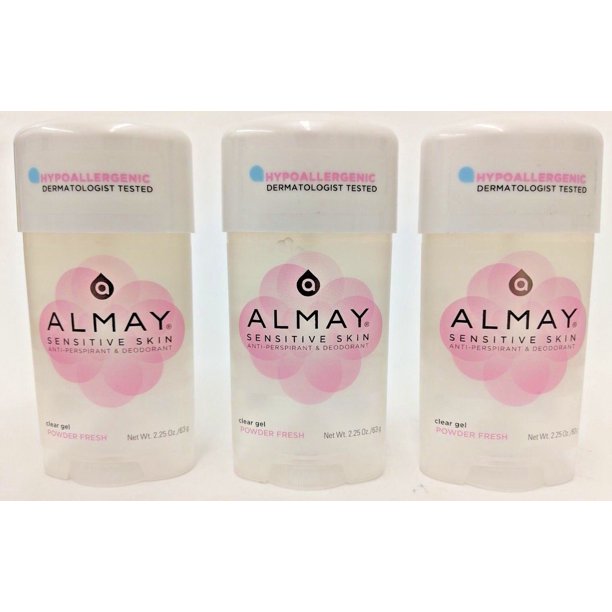 ALMAY SENSITIVE SKIN ANTIPERSPIRANT & DEODDORANT CLEAR GEL POWDER FRESH
