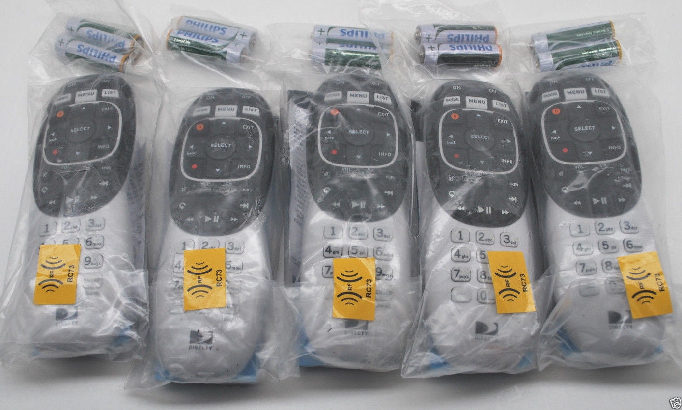 5 DIRECTV RC73 IR/RF REMOTE CONTROL FOR GENIE HR44 & CLIENT C41 W