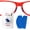Blue, variant on Setex Gecko Grip 1mm Anti Slip Eyeglass Nose Pads, (5 Clear Pair) USA Made, 2500 Innovative Microstructured Fibers per Nose Pad, 1mm x 7mm x 16mm