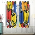 thumbnail image 2 of Chilies Curtains Black Out 63 Inch Length Curtains for Sliding Glass Doors Bedroom Living Room 2 Panels Set, 2 of 5