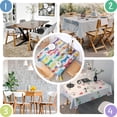 thumbnail image 4 of Colorful Funny Dachshund Square Tablecloth,Waterproof Square Table Cover,Wipeable Spillproof Washable Table Cover for Home Kitchen Party Decor 52"x52"(132x132cm), 4 of 6