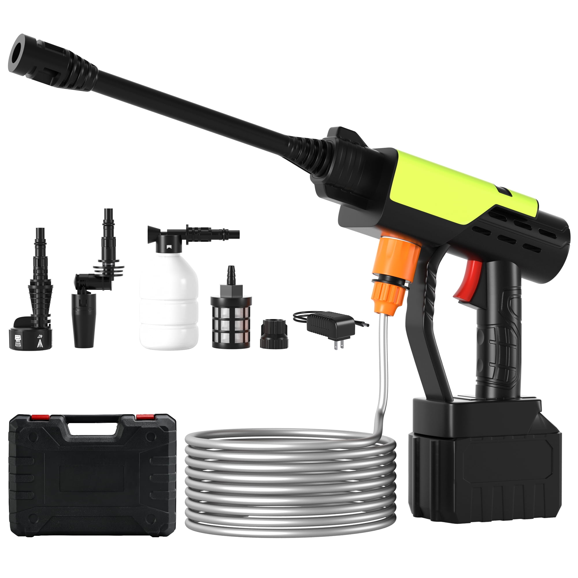 6 in 1 Portable Cordless Electric High Pressure Water Spray Gun For Car Washer Cleaner Tool With Three Function Levers