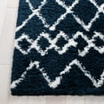 thumbnail image 3 of SAFAVIEH Berber Feride Geometric Shag Area Rug, Navy/Ivory, 9' x 12', 3 of 11