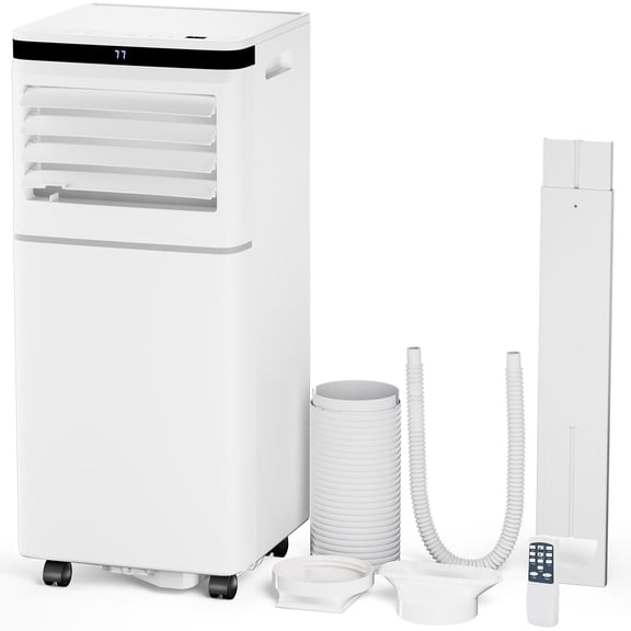 KNDKO Portable Air Conditioner 8000 ASHRAE BTU 4-in-1 Portable AC with Cool, Dehumidifier, Sleep Mode, Fan, Remote Control, for 350 Sq Ft