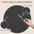 thumbnail image 6 of Hawsaiy 31.5" Round Dining Table for 2 with Sliding Door Storage Base, Space-Saving Waterproof Scratch-Resistant Wood Top, Modern Farmhouse Kitchen Table, Black, 6 of 8