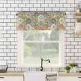 thumbnail image 4 of nqOlkjepod Vintage Boho Farmhouse Short Window Curtain Valances, Chic Farmhouse Neutral Morocco Geometric Rod Pocket Kitchen Valances for Living Room Bedroom Bathroom Cafe, 1 Panel - 42" x 12", 4 of 8