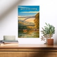thumbnail image 2 of New River Gorge National Park and Preserve, Oil Painting Birch Wood Wall Sign (12x18 Rustic Home Decor, Ready to Hang Art), 2 of 5