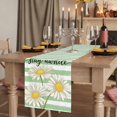 thumbnail image 2 of Table Runners 70 Inches Long Dress Scarves, Daisy Flower Farmhouse Coffee/Dining/Kitchen Table Decor, Holiday Table Runner, Watercolor Farmhouse Country Floral Stripe 13x70 Inch, 2 of 9