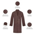 thumbnail image 6 of Panda Uniform by HeedFit Unisex 40" Lab Coat, 8XL, Chocolate, 6 of 7