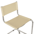 thumbnail image 6 of Breuer Chair Company Mart Stam Cantilever Side Chair w/ Chrome Steel Frame & Creme Bonded Leather by Furnish Theory, 6 of 7