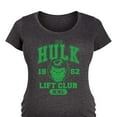thumbnail image 3 of Marvel Hulk - Lift Club - Maternity Scoop Neck Graphic T-Shirt, 3 of 5