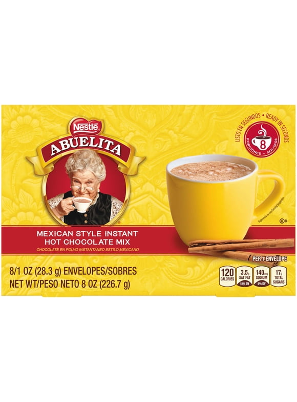 Nestle Abuelita Mexican Style Instant Hot Chocolate Drink Mix, 8 oz, Box