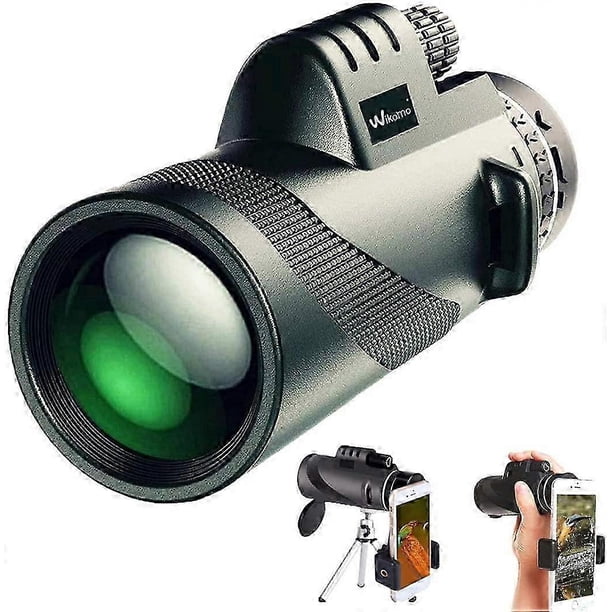 Monocular Telescope High Power 4060 Compact Portable Monoculars Scope with Phone Clip&Tripod for Smartphone Bird Watching Hunting Hiking Fishing Outdo