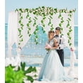 thumbnail image 5 of YOLETO 5 Packs Artificial Flowers Garland, 36ft Rose Vines Fake Plants Hanging Floral Vine for Wedding Decorations Home Decor, 5 of 8