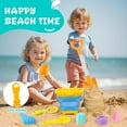 thumbnail image 4 of AuntyFey Collapsible Beach Toys for Kids, Sand Toys for Toddlers, Beach Toy Set with Collapsible Beach Buckets, Sandbox Toy with Castle Sand Mold and Large Shovels, 4 of 8