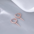 thumbnail image 6 of Sterling Silver Spike Earrings Hoop for Women Teens Geometric Huggie Hoop Earrings Drop Punk Earrings Minimalist Huggie, 6 of 11