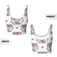 thumbnail image 5 of Fotbe Cartoon Poodle Dog Pattern Womens' Sports Bra Longline Wirefree Padded with Medium Support Sports Moisture-Wicking Workou Vest,Tank Top-XX-Large, 5 of 7