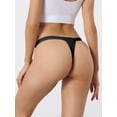 thumbnail image 2 of Unique Bargains Women's Breathable Underwear Leak Proof Stretch Thongs XS Black, 2 of 6